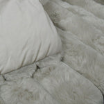 Jane Barrington Arna Natural 3 Pcs Channel Faux Bunny Fur Comforter Set King V442-IDC-COMFORTER-ARNA-NATURAL-KI