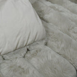 Jane Barrington Arna Natural 3 Pcs Channel Faux Bunny Fur Comforter Set Queen V442-IDC-COMFORTER-ARNA-NATURAL-QS