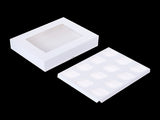 50pcs Cupcake Boxes 12-Hole Laminated Clear Window Face Boxes Favour V63-932041