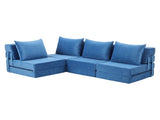 Artiss 4 Pack Folding Sofa Bed L-Shaped Modular Floor Sofas Foam Futons Couches SB-B-COMP-1010-BUX4