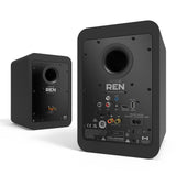 Kanto REN 200W Powered Bookshelf Speakers with HDMI ARC, USB-C, and Bluetooth 5.3 - Matte Black, V398-KO-RENMB-I