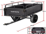 Kartrite 430kg Heavy-Duty Steel Dump Cart with Foot Pedal Dumping System TLY-SPR-39E-BK