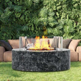 Fire Pit Wind Guard, 26 x 26 x 6 Inch Glass Flame Guard, Round Glass Shield, 1/4-Inch Thick Fire V952-YXBLFFBYC266H8TV8V0