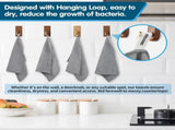 Grey Microfiber Cleaning Cloth -Pack of 12 Microfiber Cleaning Cloth Bulk, 100 Pack Shop Towels, V1258-DP02-C-999
