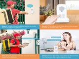 RF433 Wireless Intercom Ring Doorbell Chime with 1 Inside Sensor 984ft Range No Internet Required V1294-YM0901-H48995W