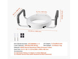 Raised Seat with Arms, 136.1 kg Load Capacity, 88.9 mm Lift Height, Widened Commode Elevated V952-AZSJGMTZD35YISHJB001V0