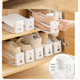 Adjustable Shoe Rack Organizer, 10-Pack Stackable Shoe Shelf for Closet Storage Space-Saving V1107-CS-SCXTJ
