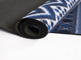 200x300cm Large Floor Blue Ethnic Rug Modern Area Carpet for Bedroom & Lounge V63-838351