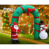 Jingle Jollys Christmas Inflatable Archwary 2.8M Illuminated Decorations XMAS-INF-SAN-SNO-10FT