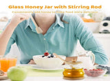 2PCS Glass Honey Jars, Glass Honey Container with Wooden Stirrer, Wide Mouth Honey Jar with Wooden V1369-AZ3-W-08950