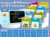 Talking English & Arabic Flash Cards - 8" LCD Writing Tablet for Kids 3-12,Bilingual 510 Sight V1369-AZ3-W-21511