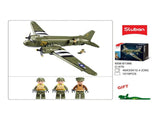 Sluban B1366 Model Kit 144 C47 Skytrain Airtrain Cargo Transport Aircraft WWII Air Force Build SLB1366