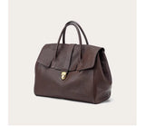 Size L Coffee Elegant Women's Leather Briefcase Tote Vintage Style Large Capacity Commuter Handbag V888-ELOSUNG27565