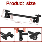 9.65 Inch Shower Head Extension Arm Adjustable Shower Extender Solid Stainless Steel Matte Black V1369-AZ3-W-12074
