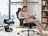 Artiss Ergonomic Office Chair Footrest Black OCHAIR-H-FZ28-BK