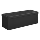 SONGMICS 109cm Folding Storage Ottoman Bench Black LSF701V1 V227-8498402100994