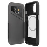 EFM Monaco Case Armour with ELeather + MagSafe D3O Suits iPhone 14 Pro Max/ 13 Pro Max - Black V578-EFCFLAE198BLA