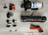 6.6GPM Washdown Pump Kit 12V Wash Pump w/ Hose Nozzle For Caravan RV Marine Boat V201-SFLO0012BL8AU