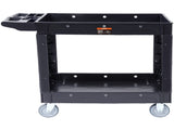 Utility Service Cart, 2 Shelf 550LBS Heavy Duty Plastic Rolling Utility Cart with 360&deg Swivel V952-DXSLSYTCDXCX2WXI2V0