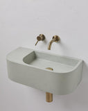 New Concrete Cement Wash Basin Counter Top Matte Mint Green terrazzo finish Wall Hung Basin V549-6530CONMINT