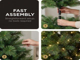 Christabelle 1.8m 6ft Pre-Lit Green Artificial Christmas Tree Dorset Pine 160 Multi-Function LE 112_WFLD6