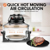 Pronti 17L Family Turbo Convection Oven Broiler Cooker - A18 Black OVN-17L-A18-BK