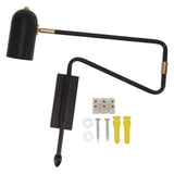 Swing Arm Wall Sconce Iron E27 E26 Adjustable Angle Modern Bedside Hardwired Reading Sconce for V1294-YM0901-3119230160711