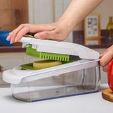 Vegetable Chopper with Container for Salad Prep Green V1263-JX-7122-2