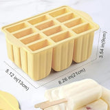 12-Pack Silicone Ice Pop Mold DIY Ice Lolly Maker with 50 Reusable Sticks V1370-AZ4-25407
