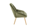 Nordic Tufted Wingback Accent Chair Olive Green Fabric V1127-AU-AM07-0LV