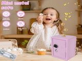 Small Safe for Kids Metal Lock Safe Box Mini Box for Kids Mini Pink Case with Lock for Home V1370-AZ4-10556