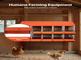 2 Tiers Chicken Nesting Boxes, 10 Compartments, Metal Egg Laying Boxes with Protective Collection V952-JSCDX3045INCT4Y3W002V0
