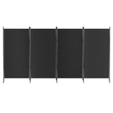 Artiss 4 Panel Room Divider Screen 345x180cm Fabric Black RD-D-PLY-345-BK