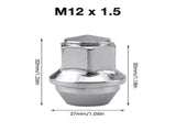 Aluminum Wheel Nuts. M12 X 1.5 Conical 19mm Hex Replacement for Ford Alloy Wheels V1237-ZY-203-0120