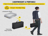Literature Rack, 6 Pockets, Pop up Aluminum Magazine Rack, Lightweight Catalog Holder Stand V952-LHJJCZDSSM6A4NJPRV0