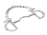 D Ring Horse Bit Stainless Steel Horse Mouth Snaffle Bit with Chain for 135mm Horse Mouth V1294-YM0717-3111220221011