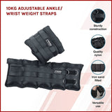 10kg Adjustable Ankle/Wrist Weight Straps V63-771395