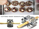 Donut Cutter, Stainless Steel Donut Mold & Dough Stamp Maker, Baking Tool with Wooden Handle, for V1366-AZ2-W-16750