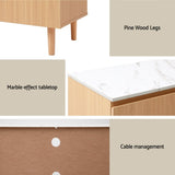 Artiss TV Cabinet Entertainment Unit Stand 180CM Pine White FURNI-C-CT04-TV180-WDWH-AB