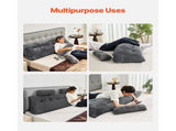 Headboard, King Size Wedge Headboard with 2 Side Pockets and 2 Headrests, Bed Wedge V952-CTBZKINGCCHS803KE001V0