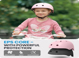 OutdoorMaster Youth & Kids Bike Helmet - Adjustable Multi-Sports Skateboard Helmet with Removable V1168-KID-TK-LP-M