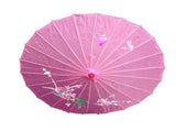 6x PARASOL UMBRELLA Chinese Japanese Bamboo Flower Pattern 80cm Large BULK - Light Pink V563-6XBR-PARUMB-LPNK
