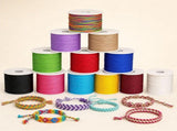 12 Rolls Nylon String for Bracelets, Chinese Knotting Nylon Cord for Jewelry Making, Nylon Beading V1369-AZ3-W-16318