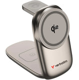 Verbatim 3 in 1 Wireless Docking Qi2 Certified, Magnetic Wireless Charging. 2.5W/5W/15W V1202-V2-MPV-67038
