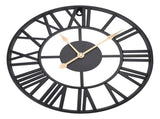 Metal Wall Clock Decor Battery Operated Silent Round Retro Style Iron Large Wall Clock for Living V1294-YM0901-3115250003011