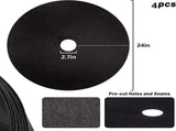 Tutuviw Non Woven Tree Ring, 24.4 inches Round Tree Base Weed Barrier Fabric Cover, Degradable and V1189-WXFWAL-20260319-00121