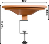 12 Inch Adjustable Bird Bath Bowl with Deck Mount, Tool Free Setup for Balcony Railing and Outdoor V1189-LC-RY-00011