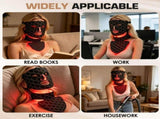 Red Light Therapy for Face and Neck Mask,160 LED Beads Silicone Facial Light Therapy,Rechargeable V1107-110-19698
