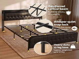 Artiss King Bed Frame with Storage Headboard SAA Certified Charging Station BFRAME-J-MARK-K-BK-AB