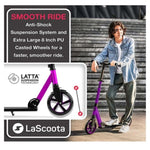 Lascoota Pulse Kick Push Commuter Scooter Teen Adult Plum V185-695844PLUM